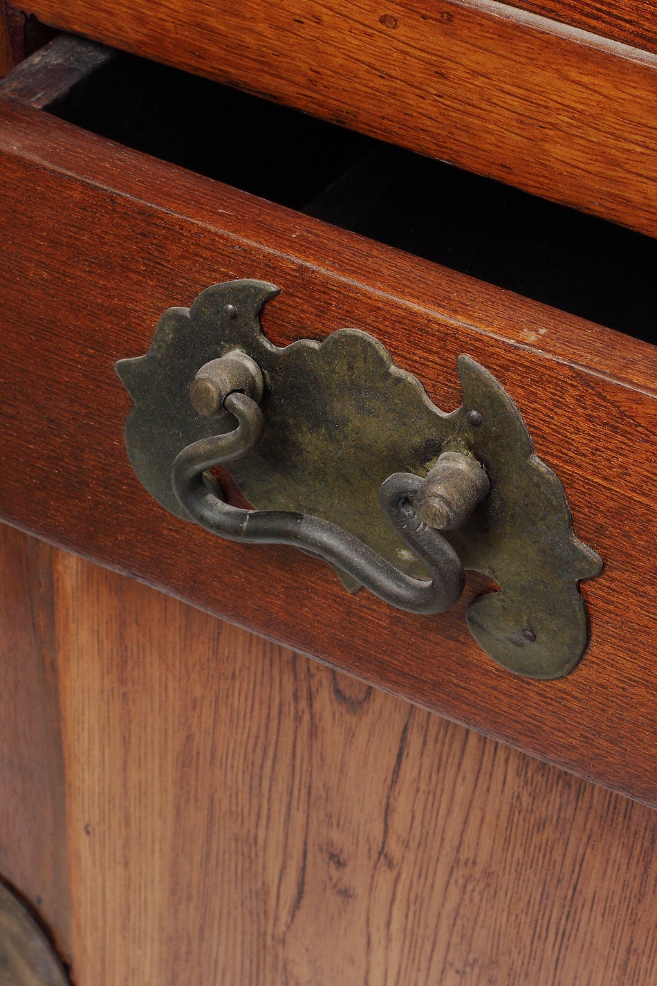 19th Century Chinese Buffet with Drawers, Doors and Traditional Iron