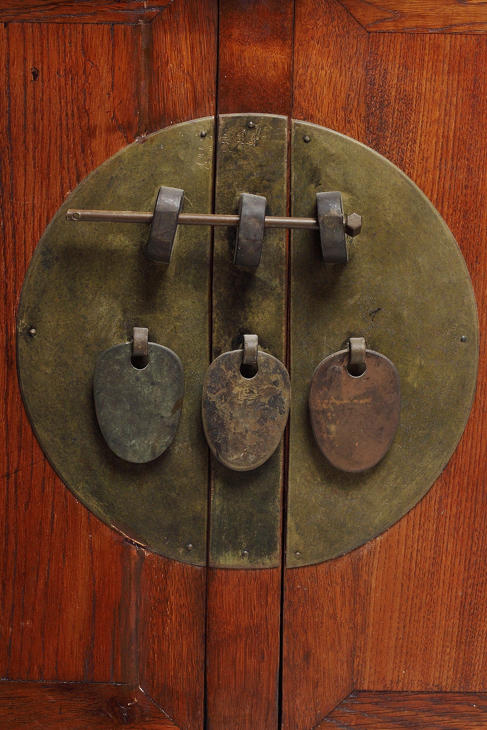 19th Century Chinese Buffet with Drawers, Doors and Traditional Iron