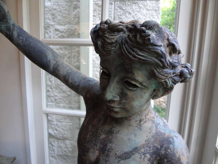 Classical Cast Iron Garden Statue at 1stDibs