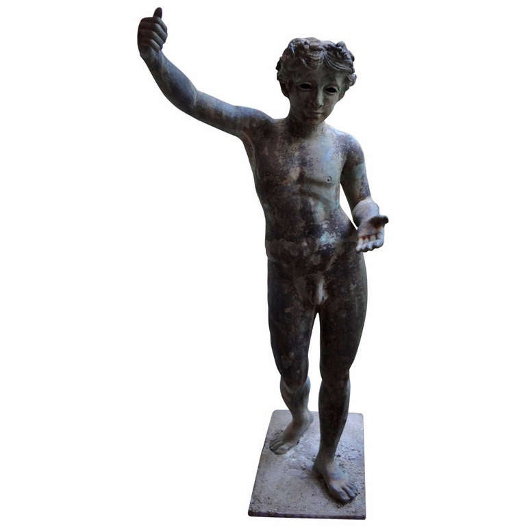 Classical Cast Iron Garden Statue at 1stDibs