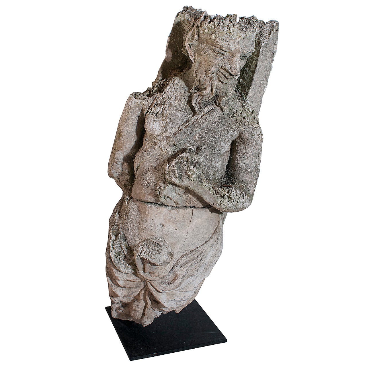 Limestone Sculpture of a Faun For Sale at 1stDibs limestone sculpture
