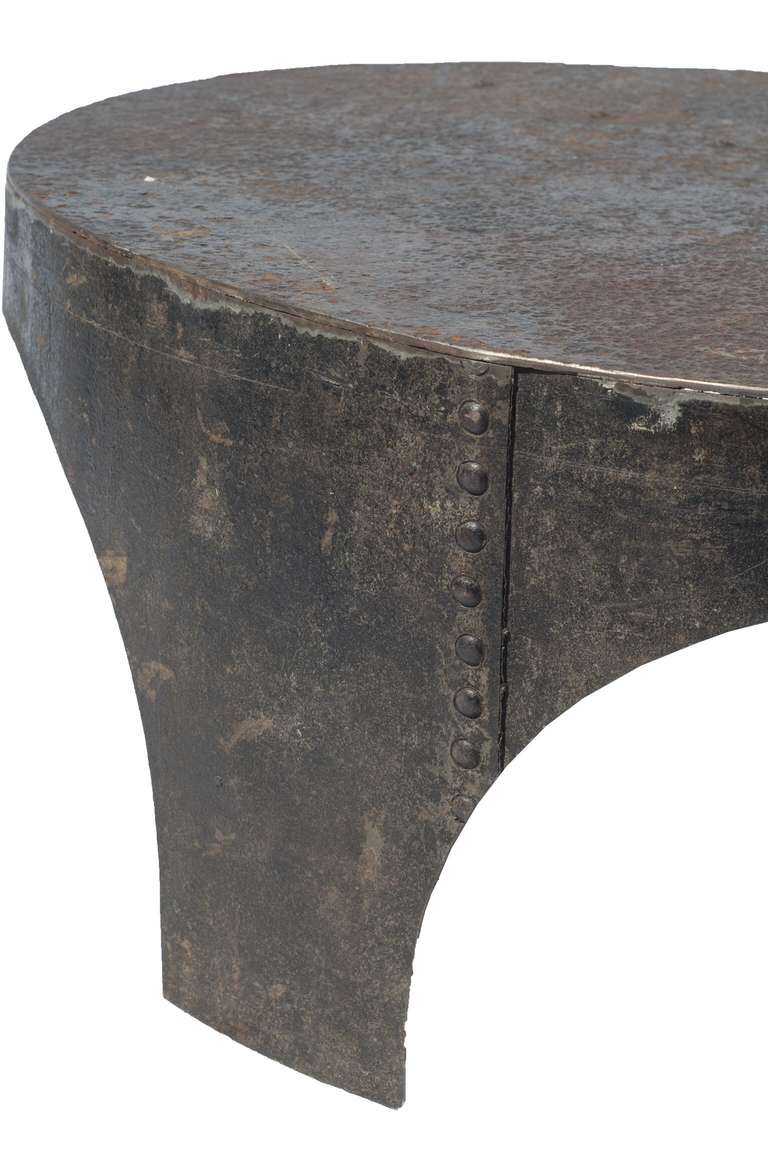 Round Industrial Style Coffee Table at 1stDibs round industrial