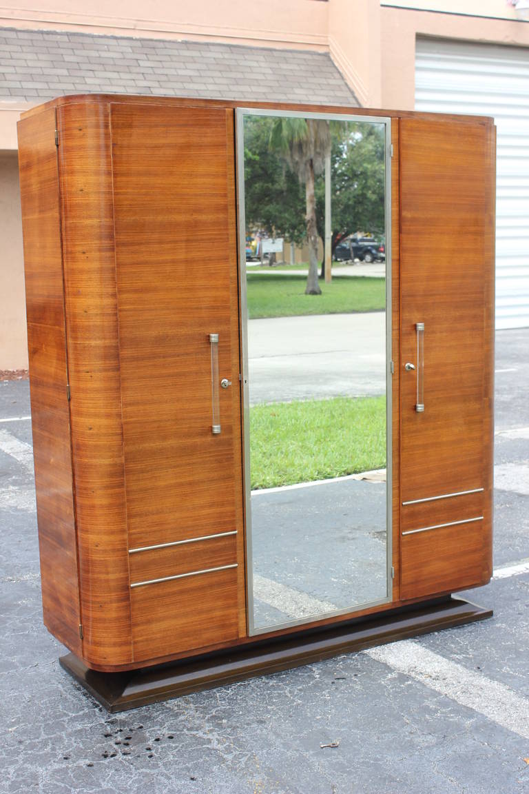 French Art Deco Palisander Rio Armoire, circa 1940s at 1stDibs