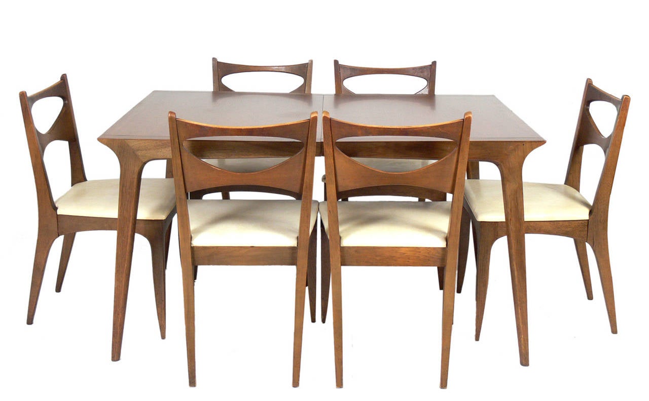 Set of Six Mid Century Modern Dining Chairs by John Van Koert for