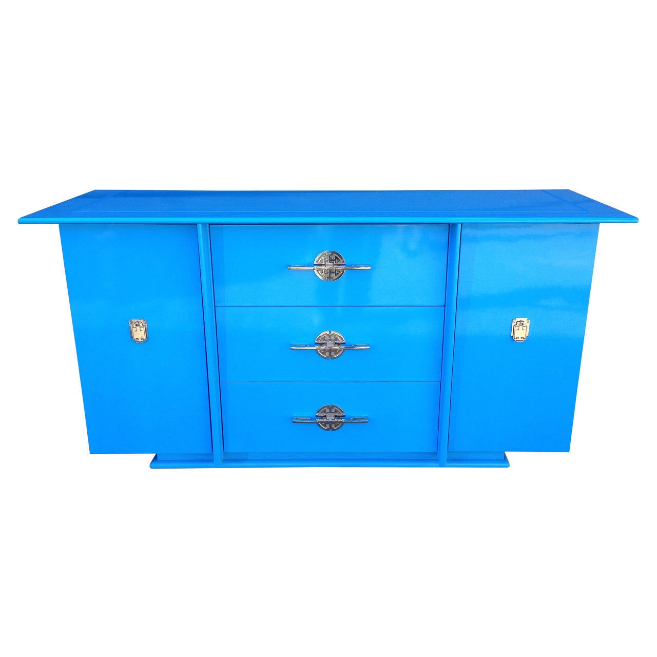 Beautiful Blue Dresser For Sale at 1stdibs
