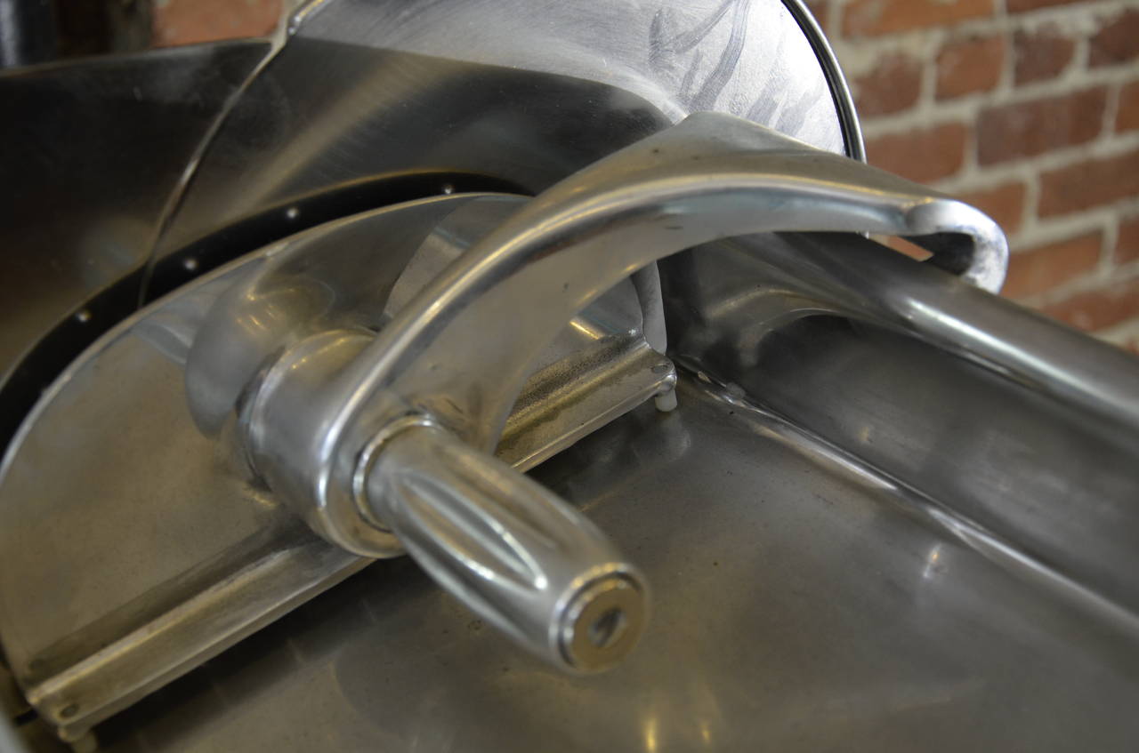 Hobart Model 410 Streamliner Slicer Polished Aluminum For Sale at