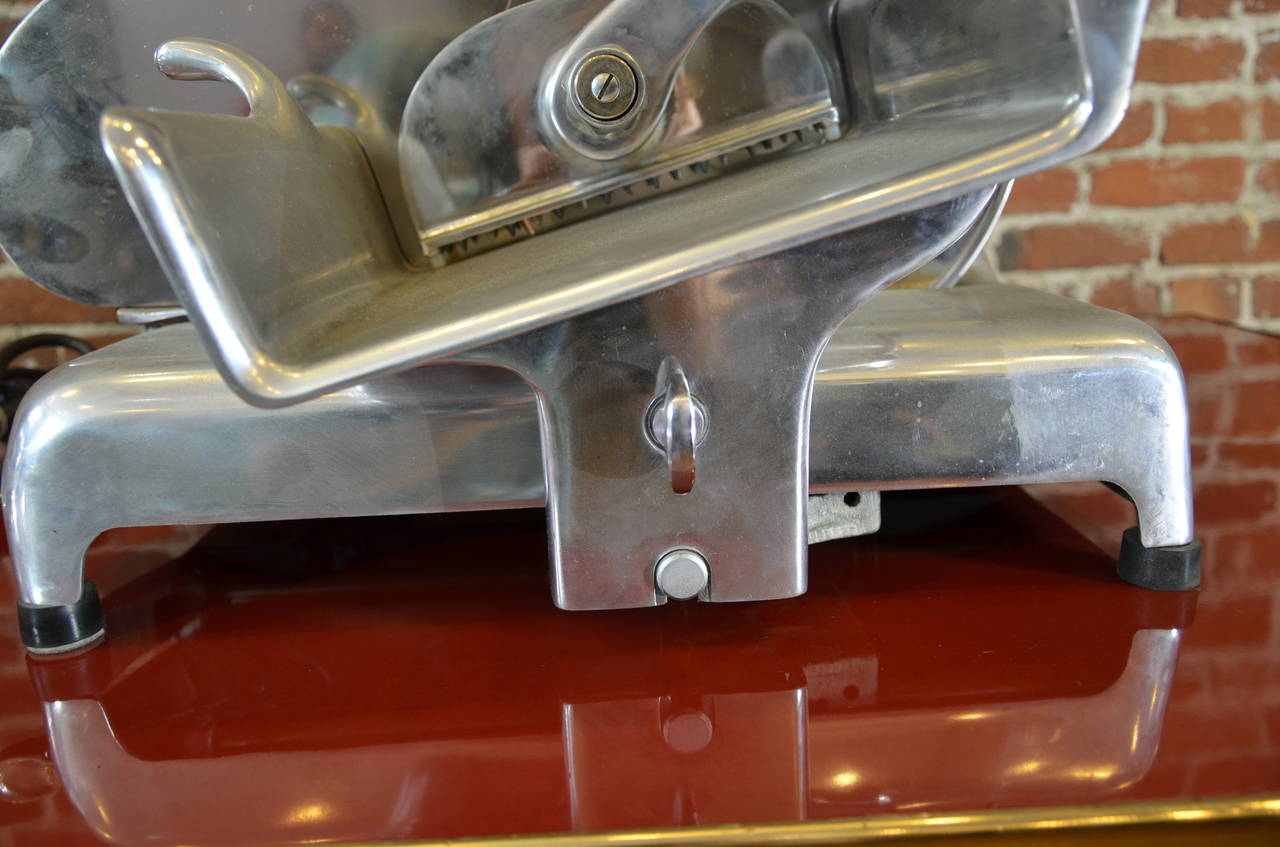 Hobart Model 410 Streamliner Slicer Polished Aluminum For Sale at