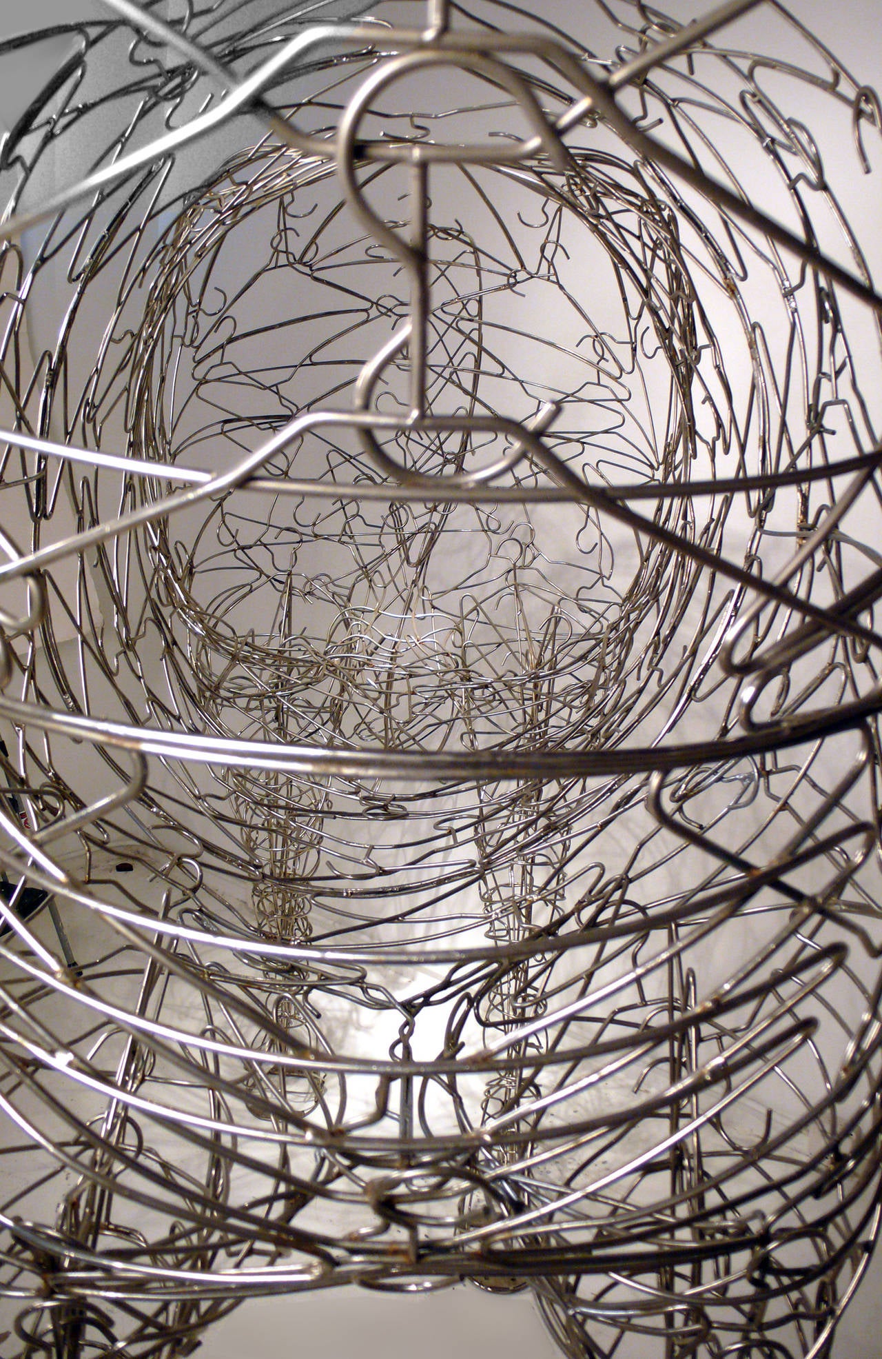 Wire Hanger Horse Sculpture 2006 Chromed For Sale at 1stdibs