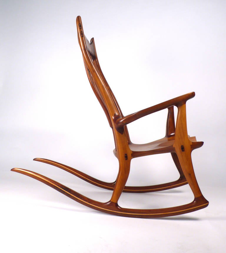 Dave Hentzel HandCrafted Rocking Chair at 1stdibs