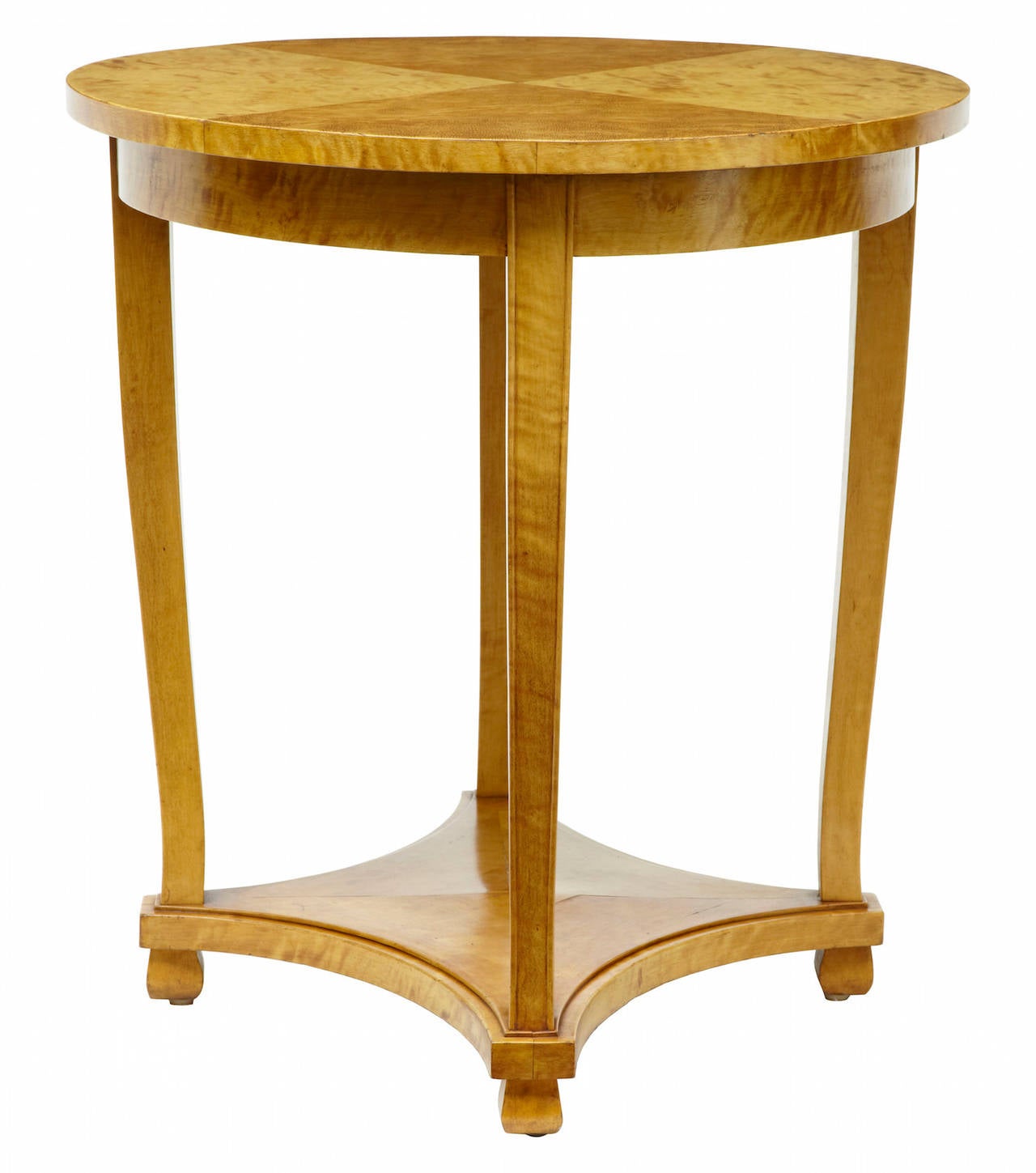 19th Century Swedish Birch Oval Occasional Table at 1stDibs