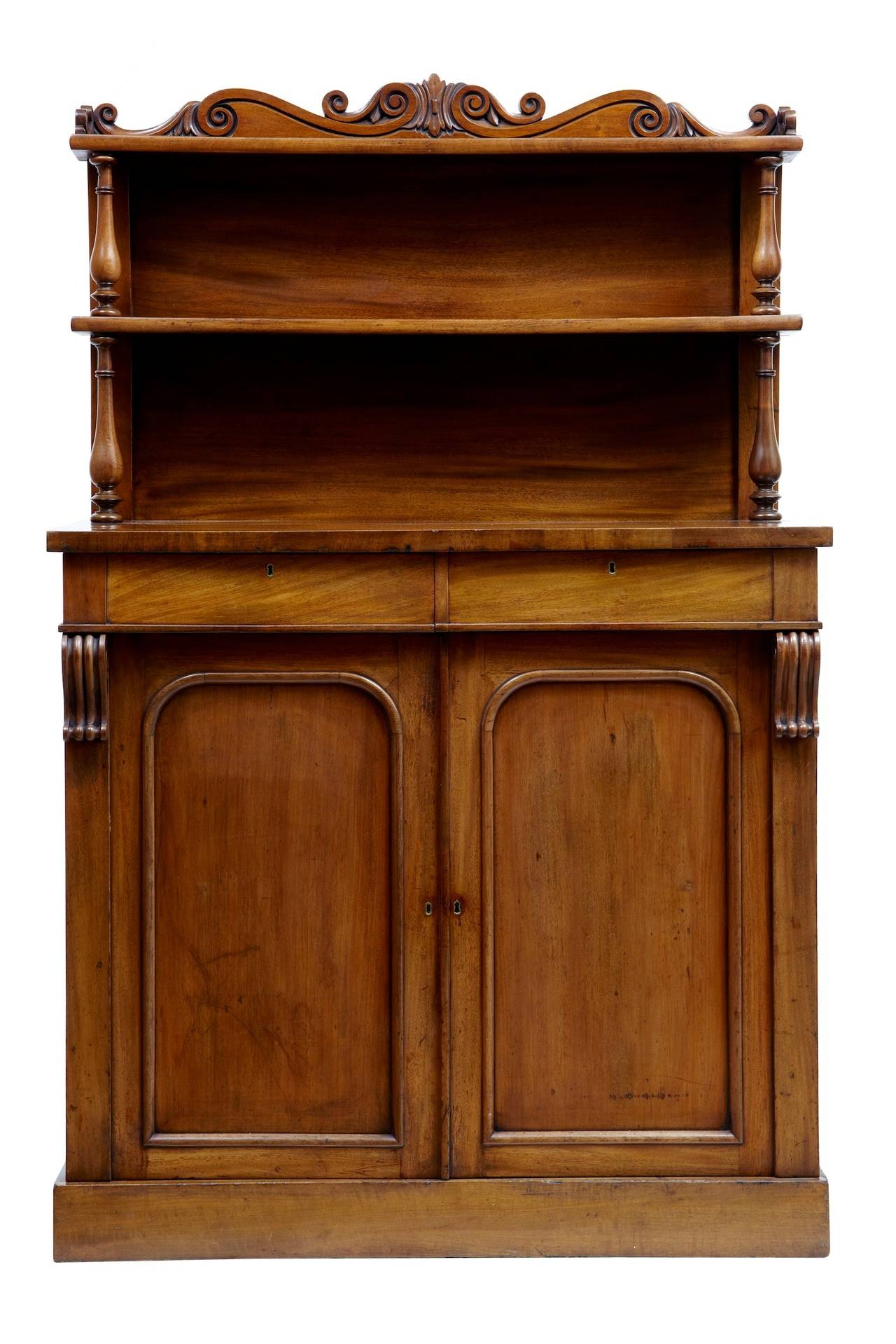 Early Victorian French Mahogany Chiffionier Sideboard at 1stDibs