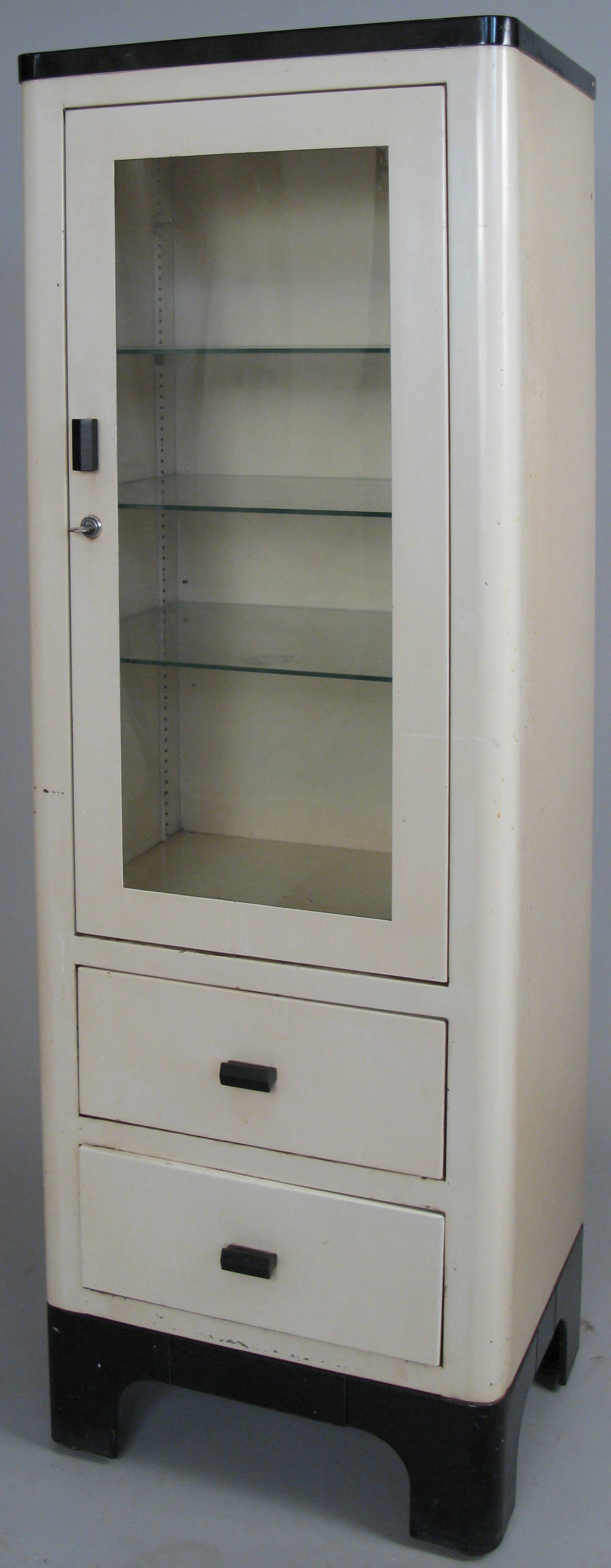 1940s Locking Medical with Glass Door at 1stDibs locking medicine lock glass