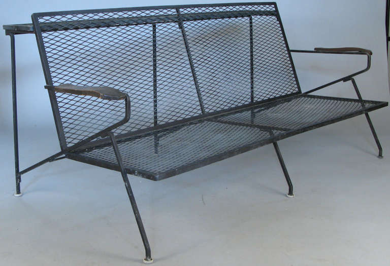 Rare 1950s Wrought Iron Sofa by Tempestini for Salterini at 1stDibs