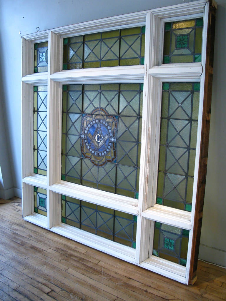 Antique Stained Glass Masonic Lodge Window at 1stDibs masonic stained