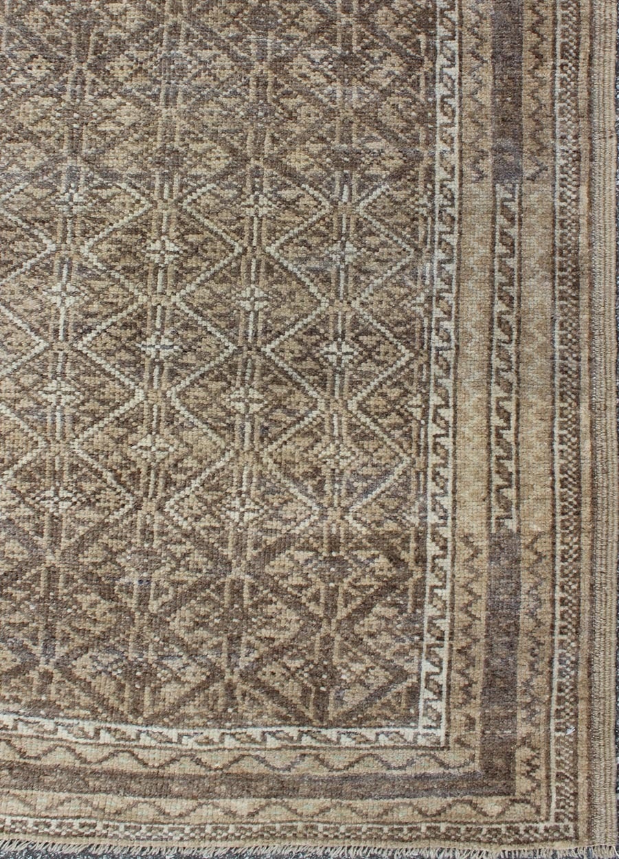 Rare Turkish Rug with Brown and Neutral Colors For Sale at 1stdibs