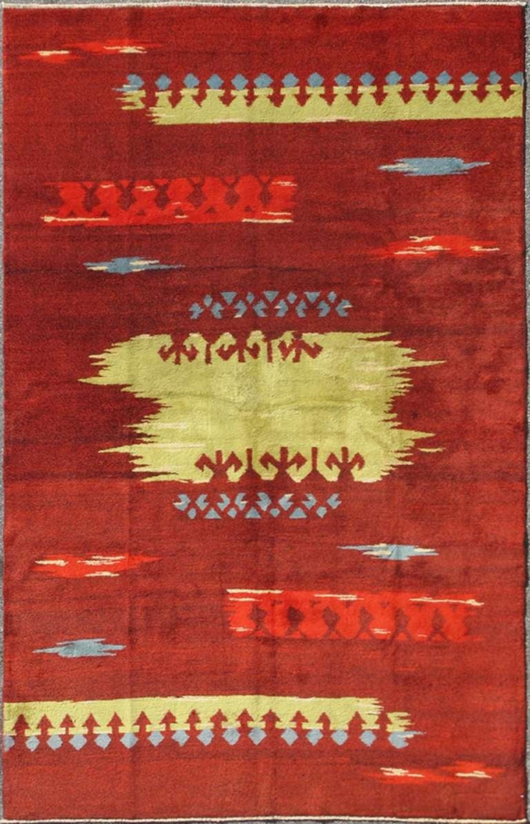 Modern, Abstract Turkish Carpet For Sale at 1stdibs