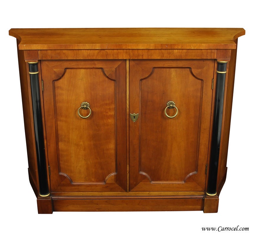 Cherry Wood Empire Style Console Commode by Baker at 1stDibs