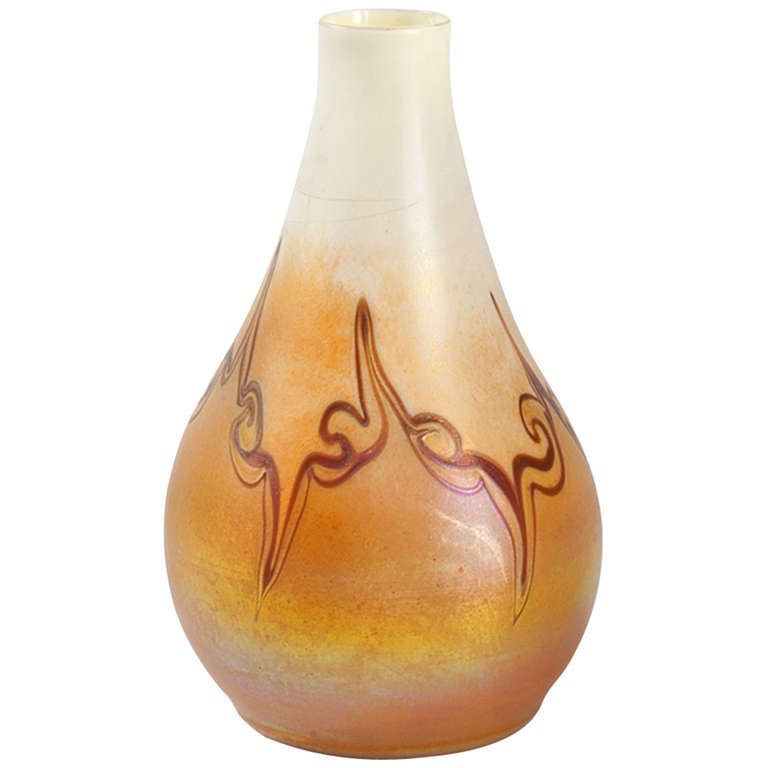 Tiffany Studios New York Favrile Glass Vase For Sale at 1stdibs