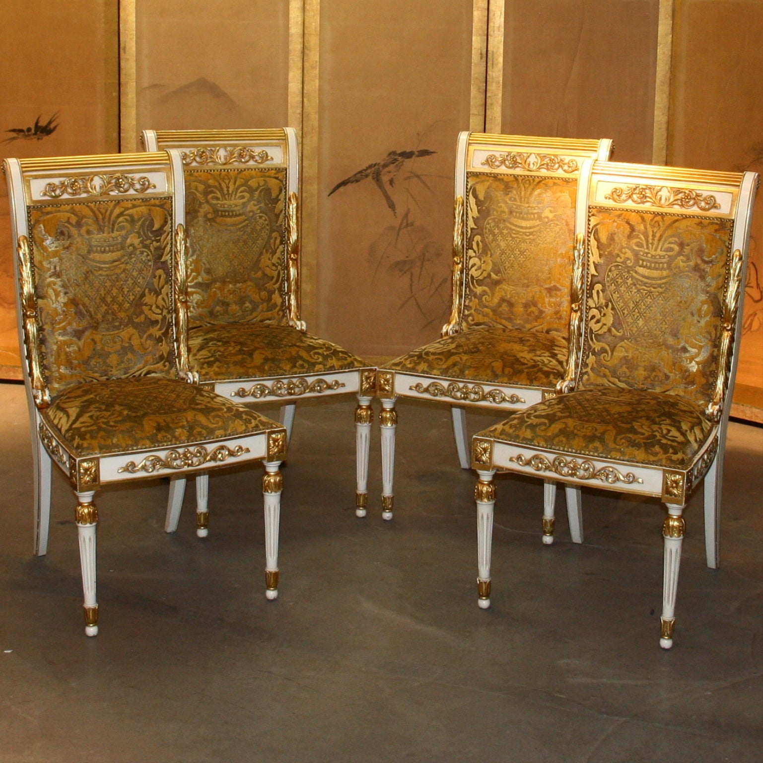 Set Of 4 Gianni Versace Chairs at 1stDibs versace chairs for sale
