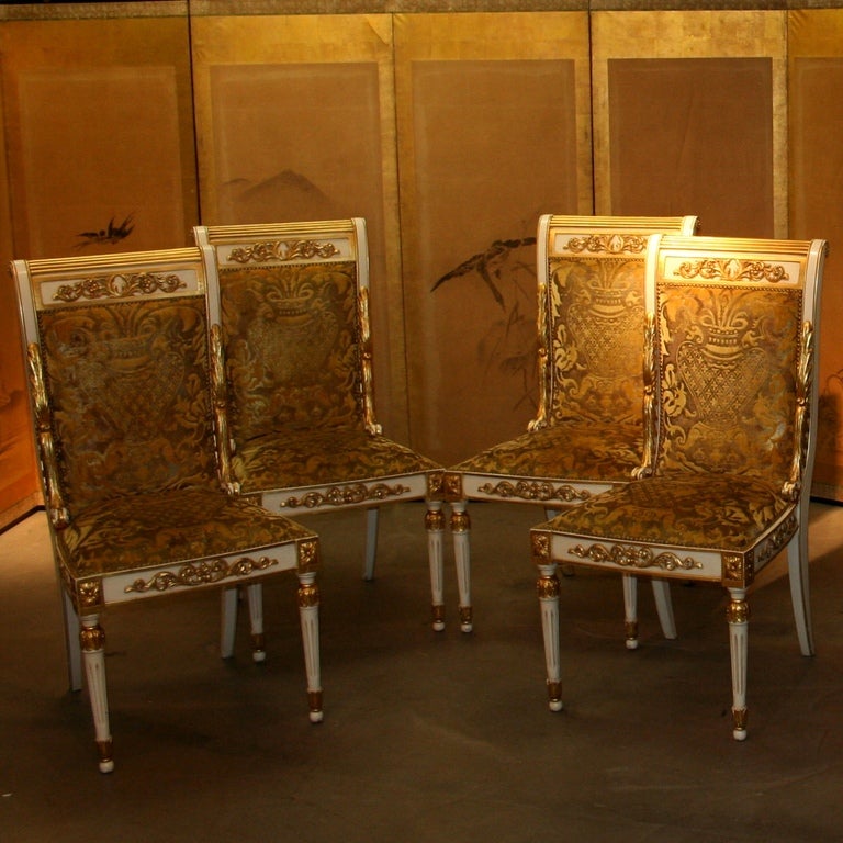 Set Of 4 Gianni Versace Chairs at 1stDibs versace chairs for sale