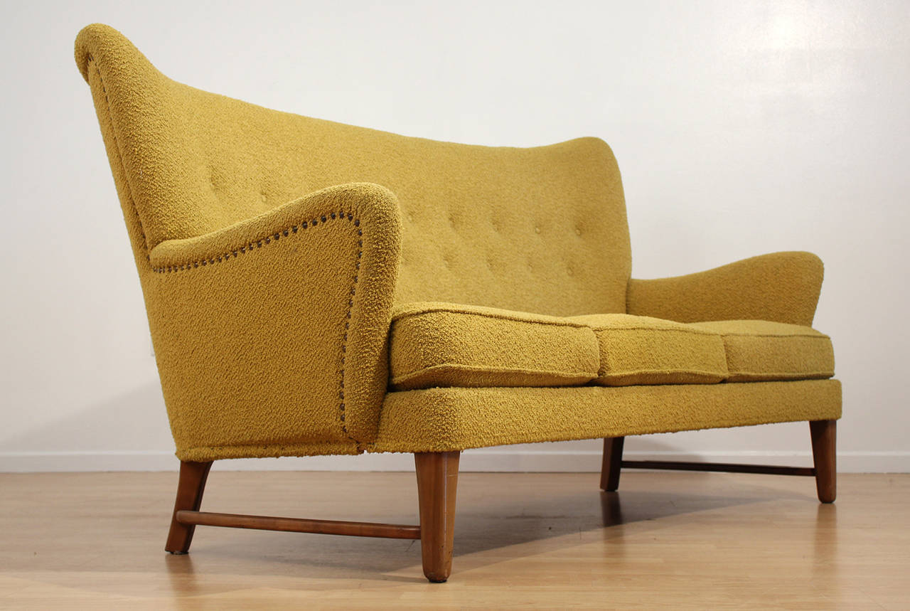 Early Scandinavian Wingback Sofa at 1stDibs wing back sofa, wingback