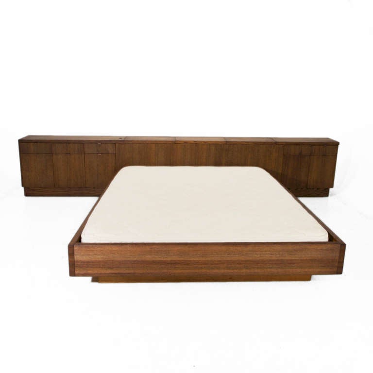 Massive Solid Oak Platform Bed by Sherrill Broudy of Forms + Surfaces