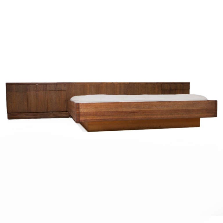 Massive Solid Oak Platform Bed by Sherrill Broudy of Forms + Surfaces