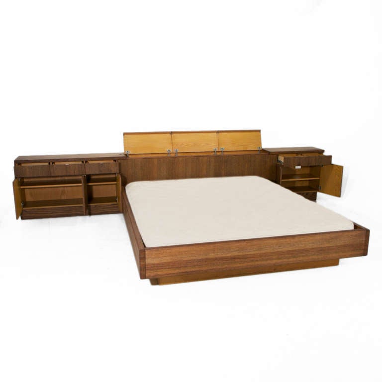 Massive Solid Oak Platform Bed by Sherrill Broudy of Forms + Surfaces