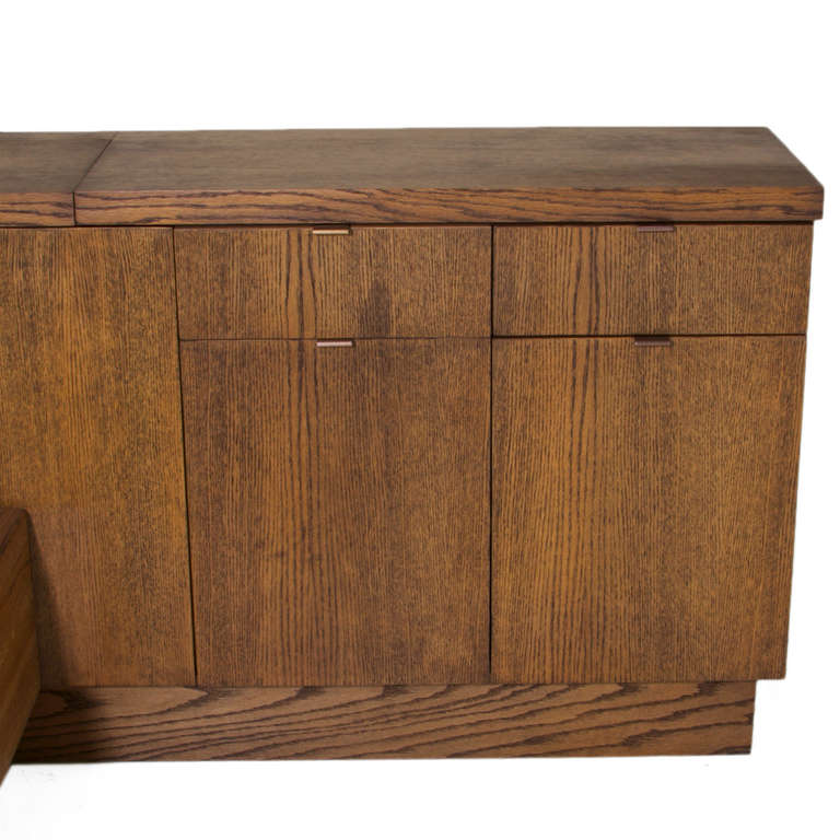 Massive Solid Oak Platform Bed by Sherrill Broudy of Forms + Surfaces