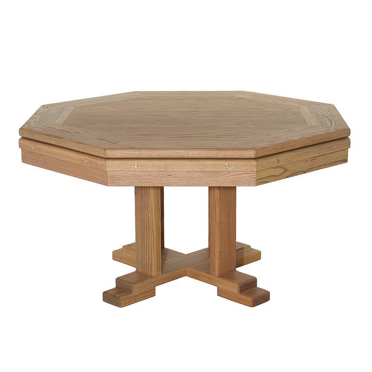 Smoked Oak Poker Table at 1stDibs
