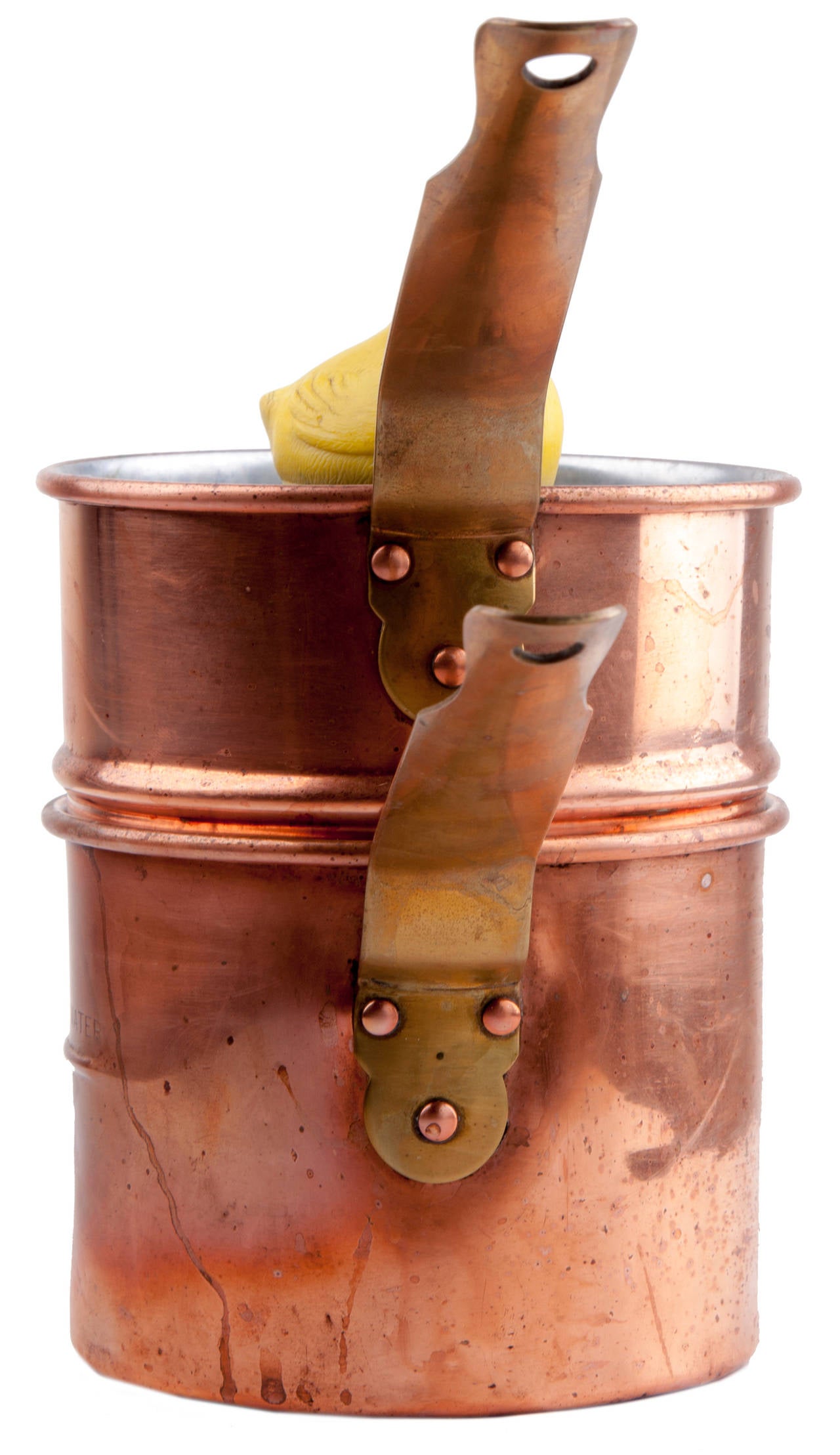 Vintage Copper Revere Ware Double Boiler Egg Cooker at 1stdibs