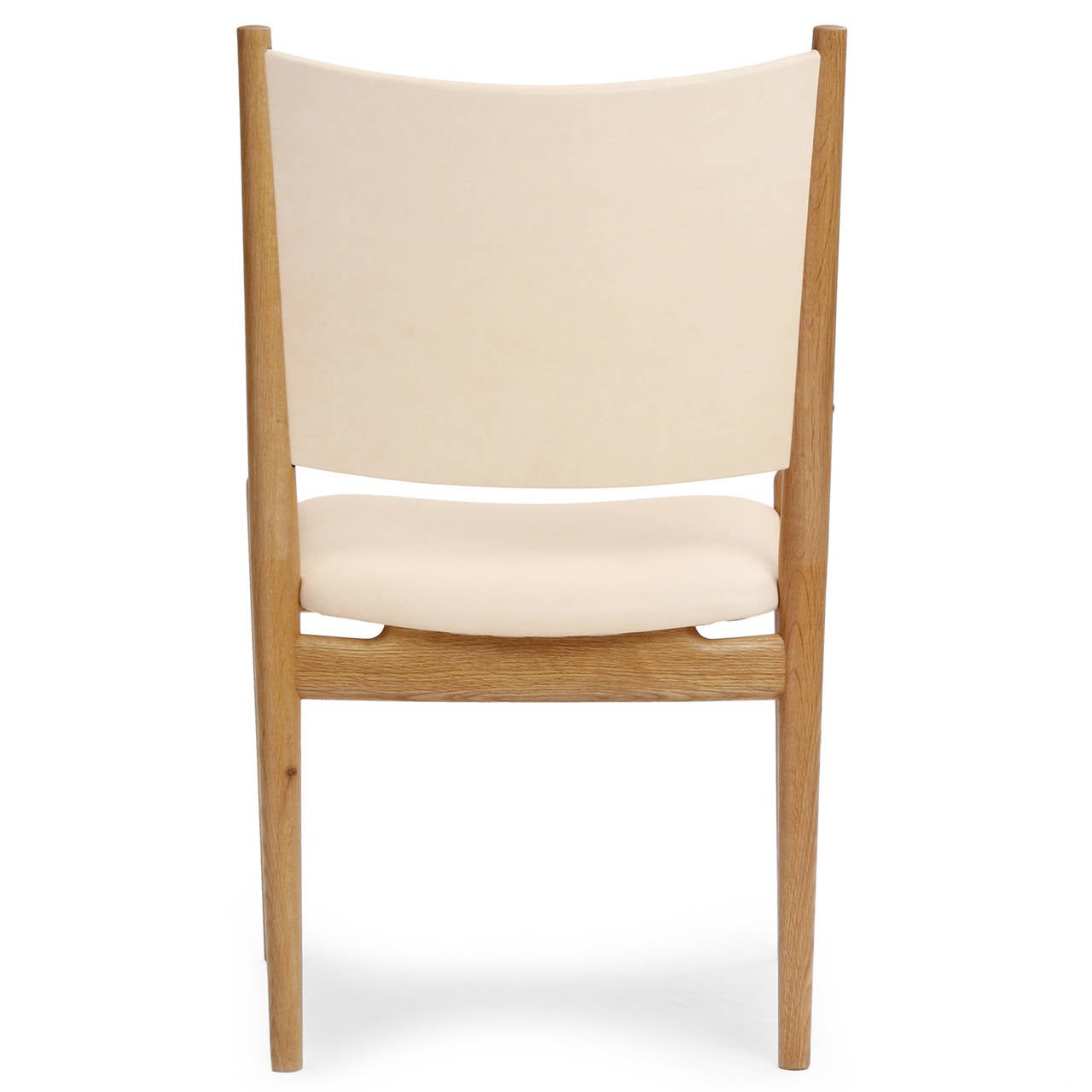 White Oak and Leather Dining Chairs by Hans Wegner For Sale at 1stDibs