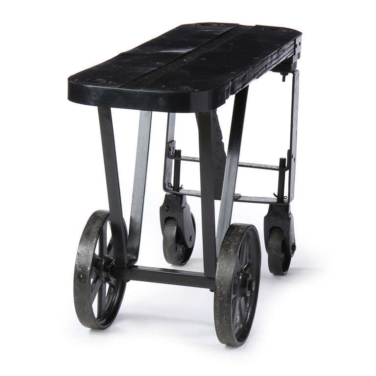 Iron and Oak Industrial Cart For Sale at 1stdibs