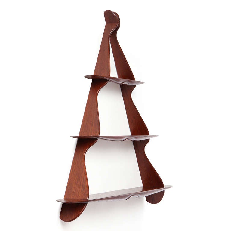 Triangular Three Tiered Shelf For Sale at 1stdibs