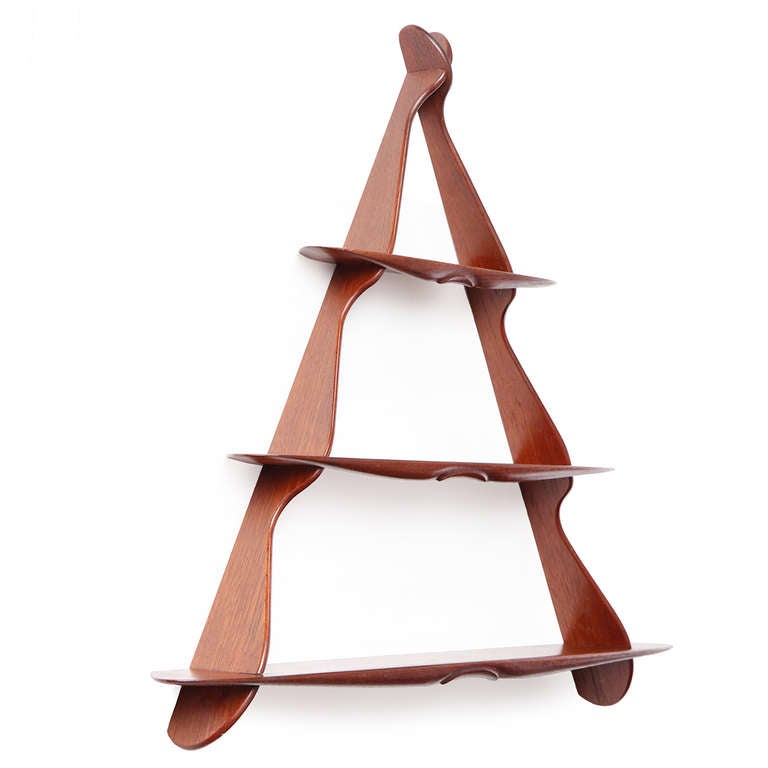 Triangular Three Tiered Shelf For Sale at 1stdibs
