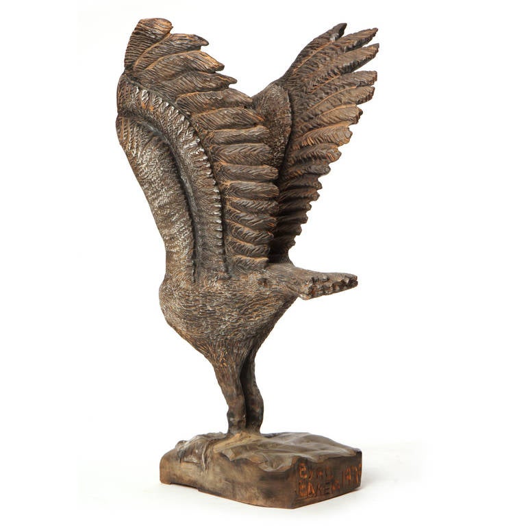 HandCarved Pelican by Byrd Baker For Sale at 1stDibs chainsaw carved pelicans for sale, baker
