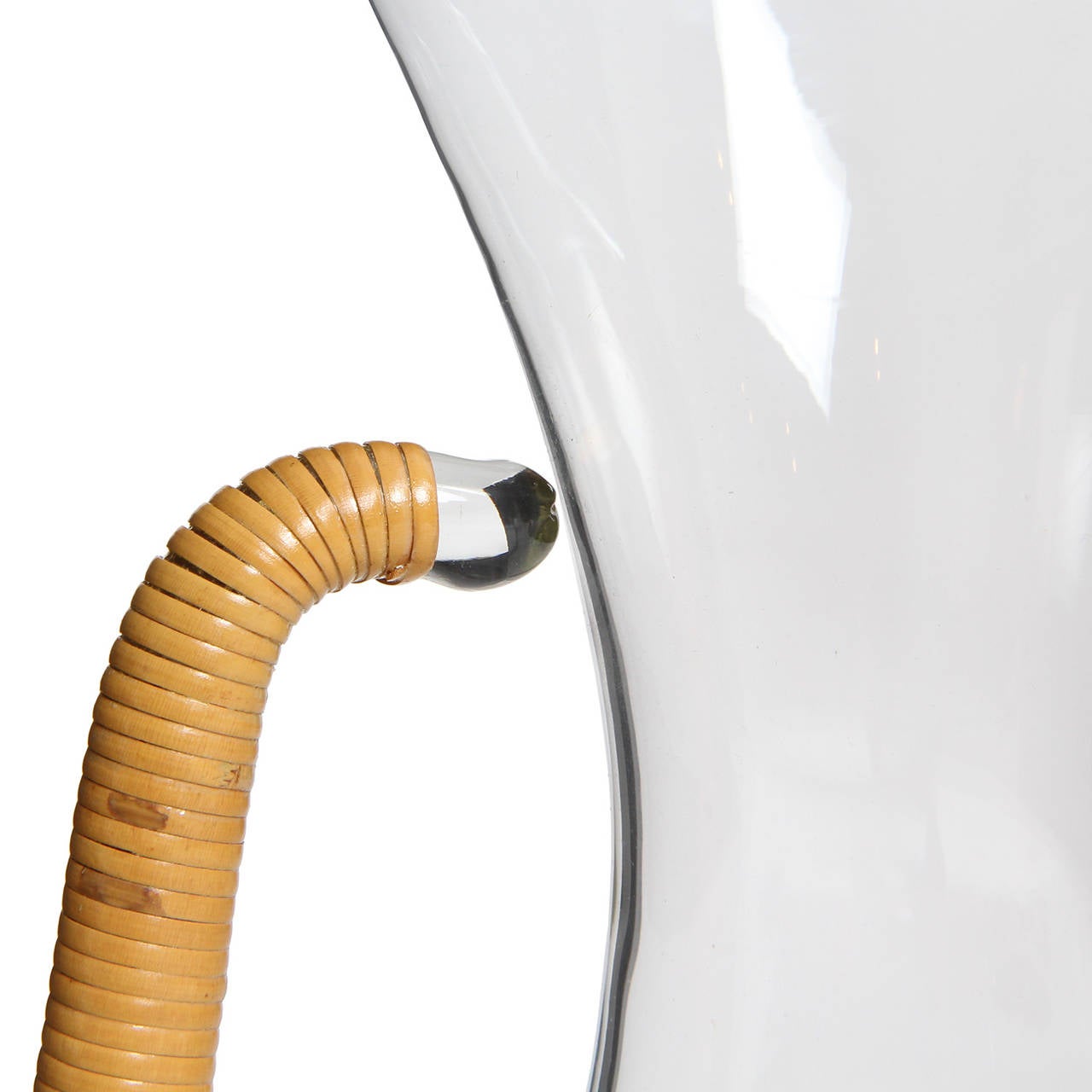 Cane Handled Glass Pitcher at 1stDibs
