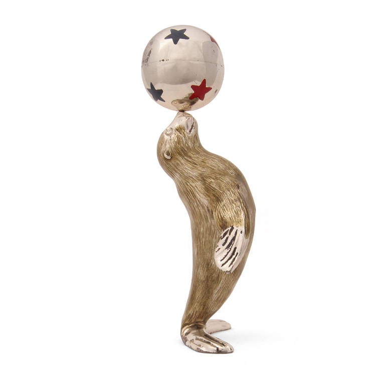 Sterling Sea Lion Figurine by Tiffany and Co. For Sale at 1stdibs