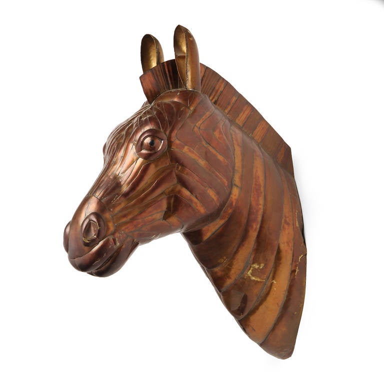 Zebra Head Sculpture For Sale at 1stDibs