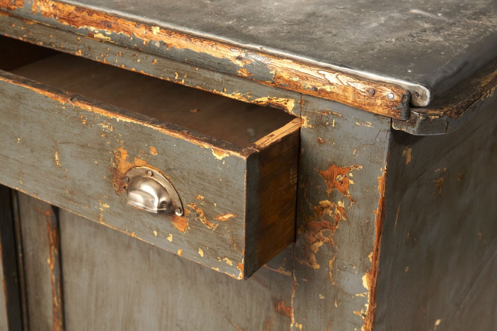 Zinc Top Wood Store at 1stdibs