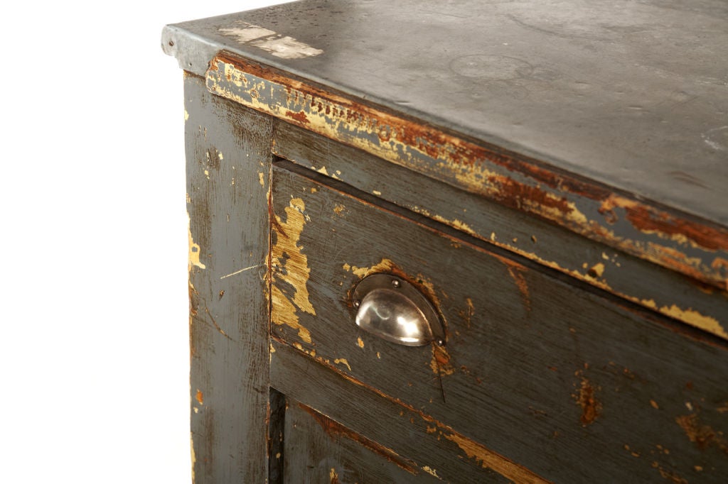 Zinc Top Wood Store at 1stdibs