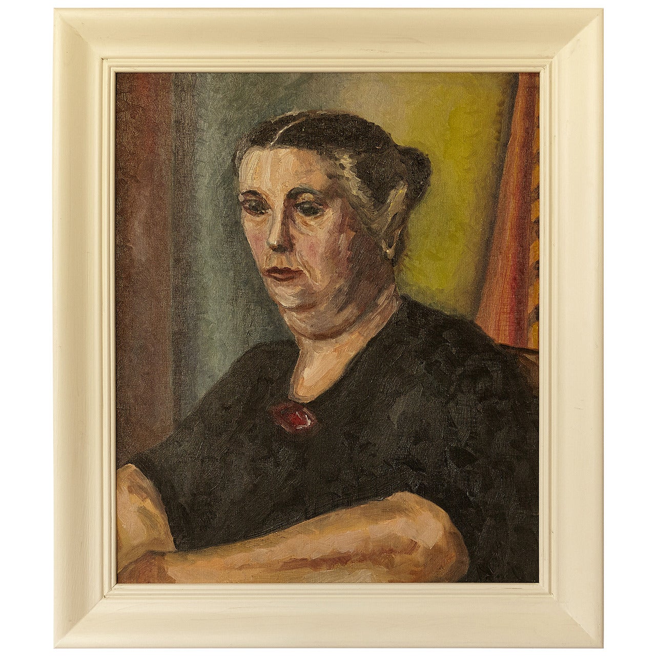 Nude Young Woman, Oil on Canvas by Alexander Brook, circa 1920s For