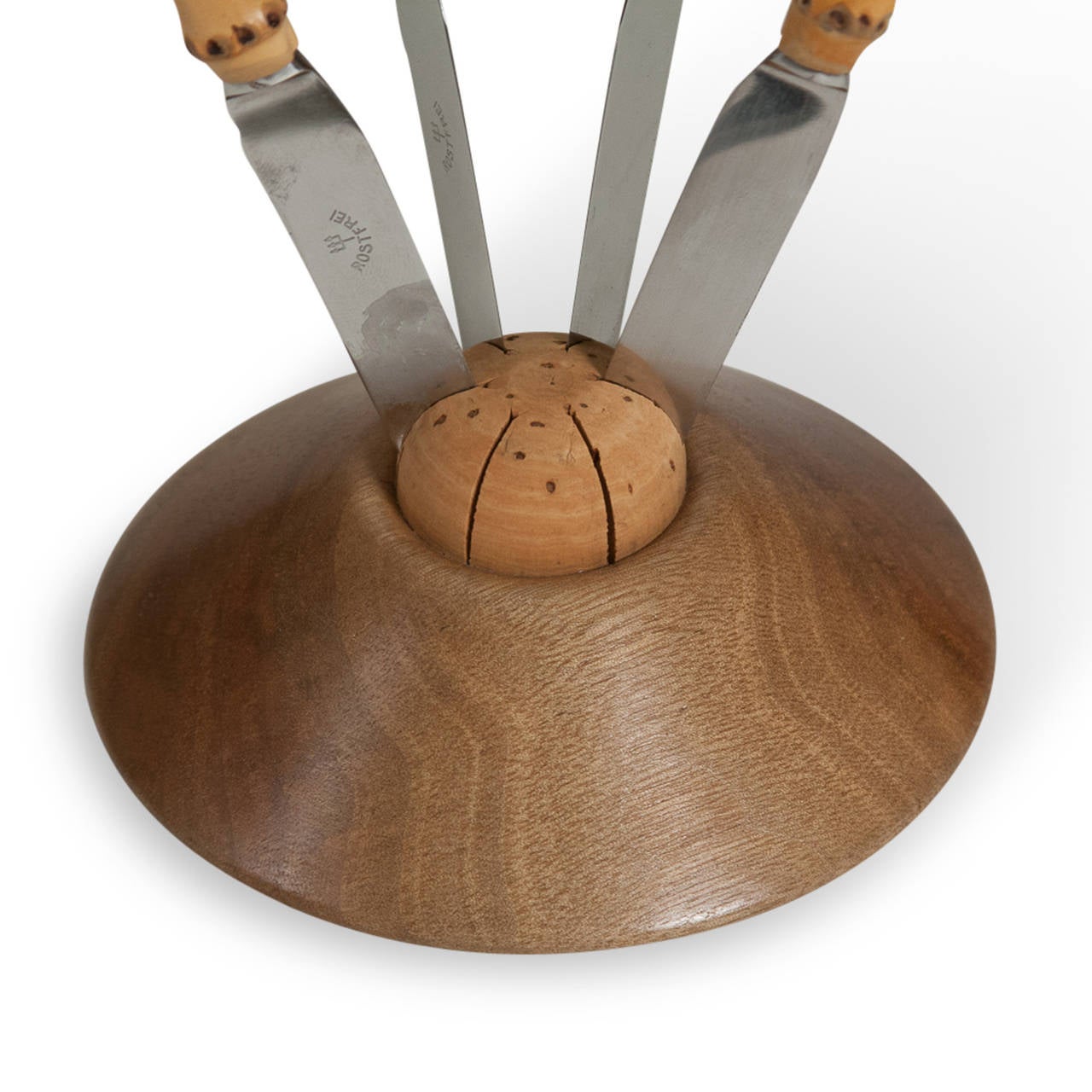 Bamboo Handle Knife Set, Austrian, 1950s For Sale at 1stDibs