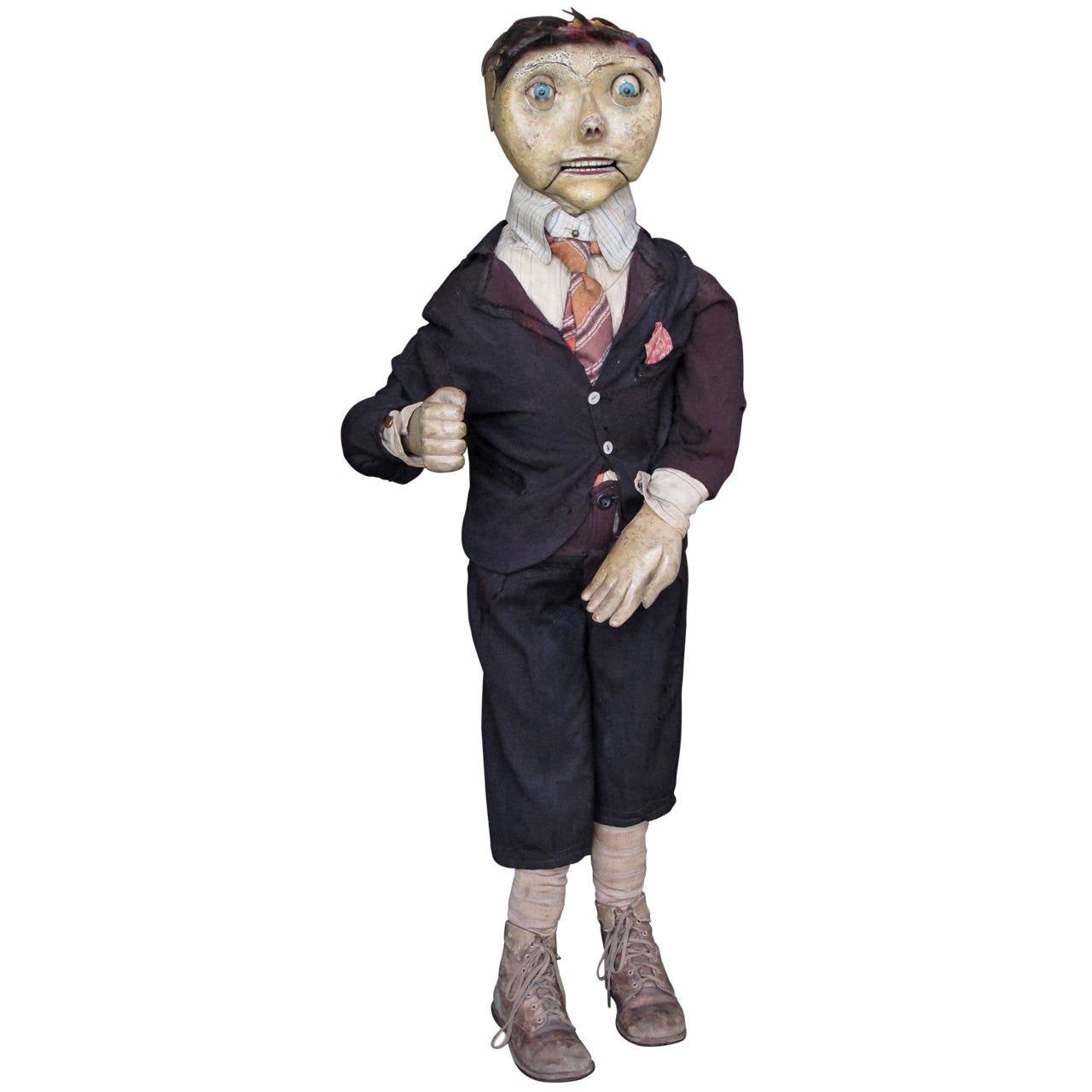 Remarkable Early Ventriloquist Dummy at 1stDibs wooden ventriloquist