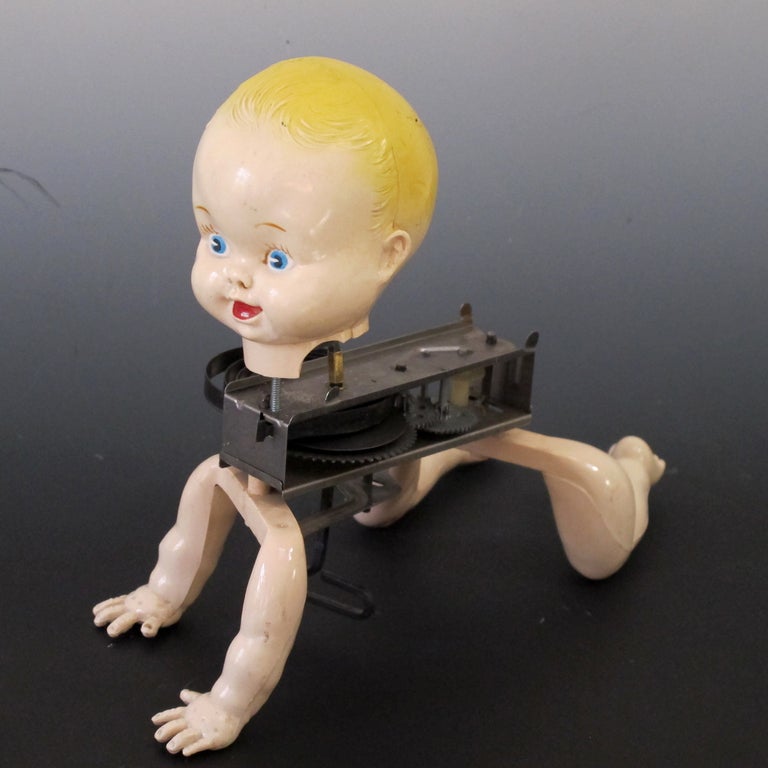 Mechanical Crawling Baby Doll at 1stDibs vintage crawling baby doll