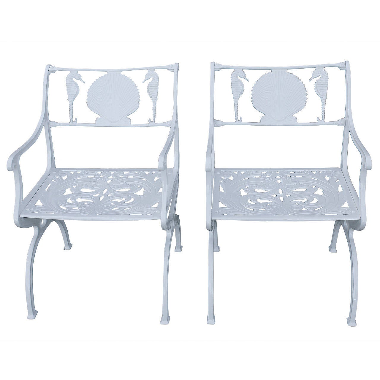 Pair of Aluminum Chairs by Molla Patio Furniture Co. at 1stDibs