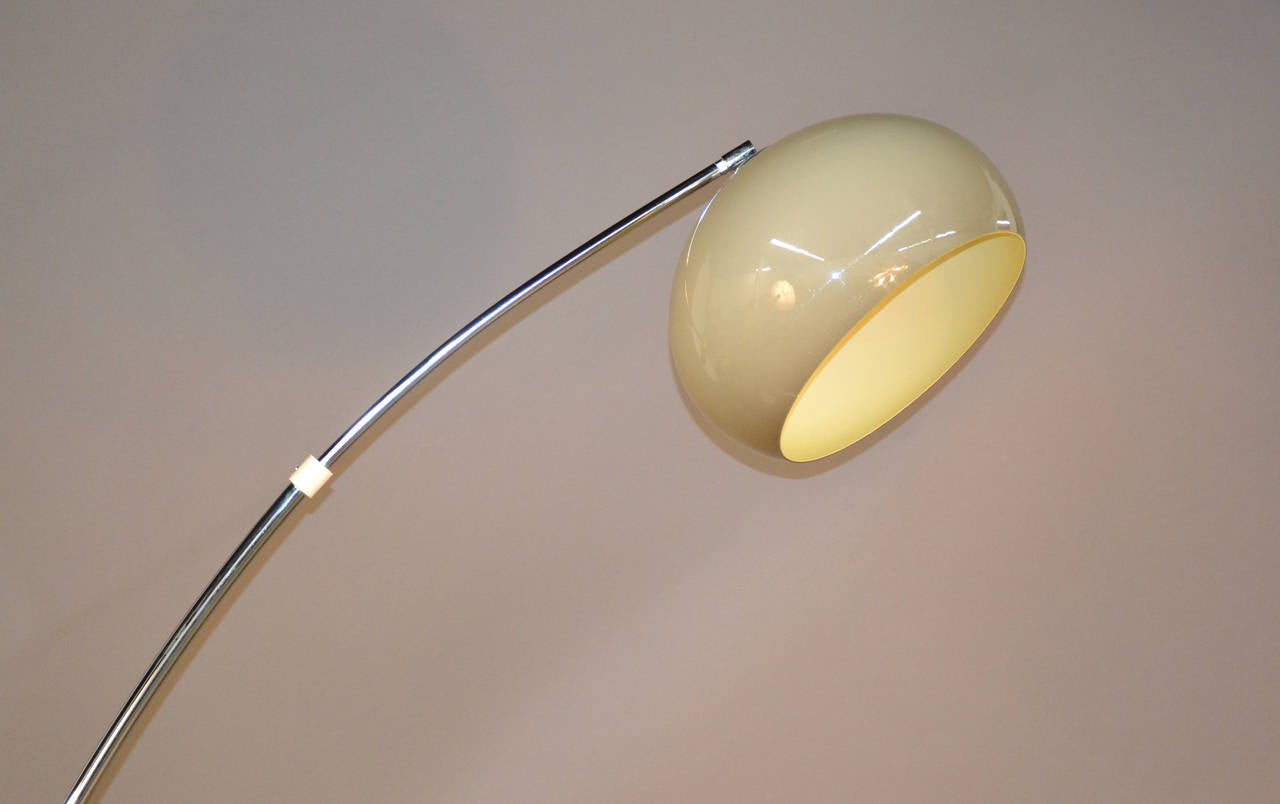 MidCentury Modern Chrome Arc Lamp with Marble Base Arco at 1stdibs