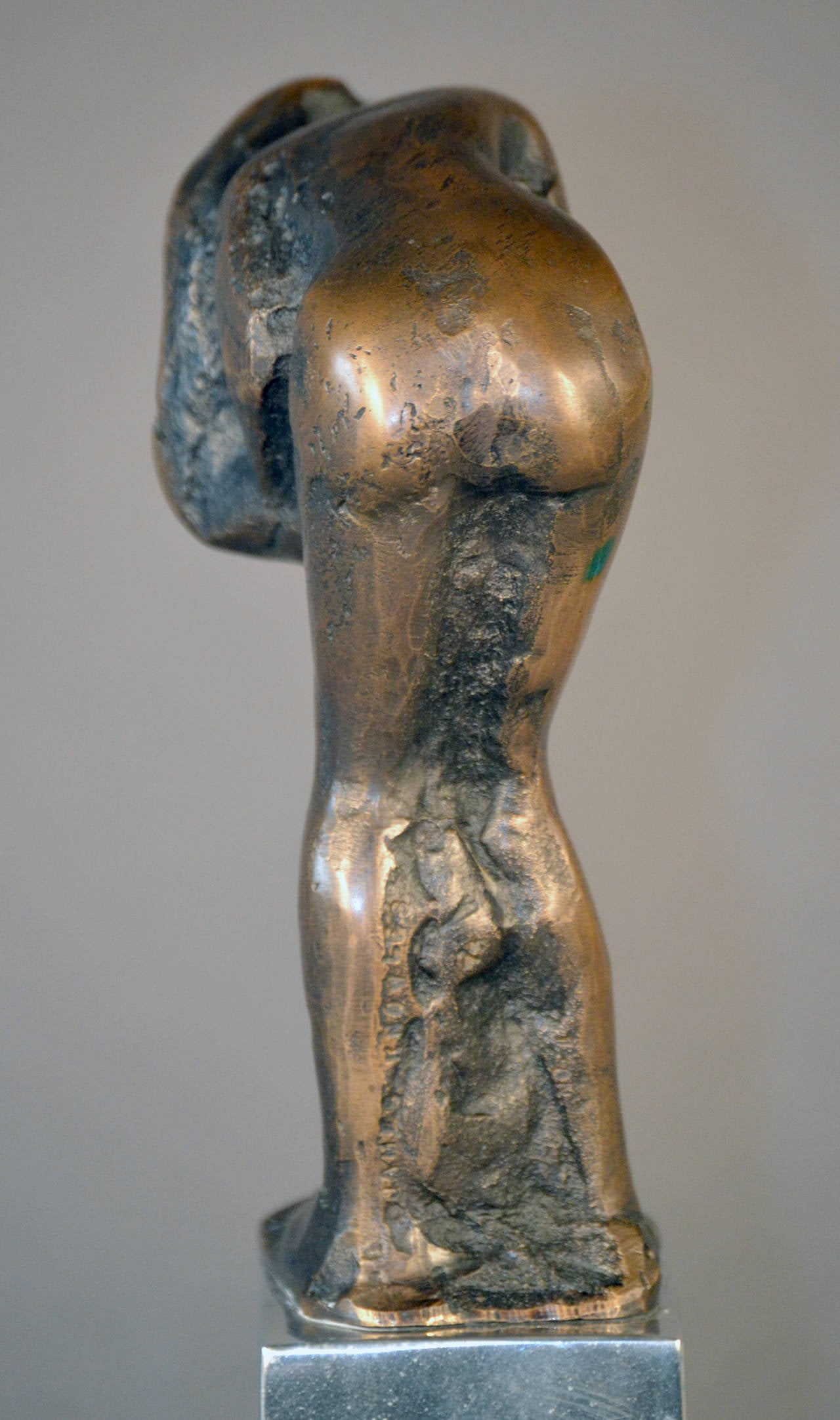 John Knowles Modernist Bronze TableTop Sculpture of a Woman For Sale at 1stDibs