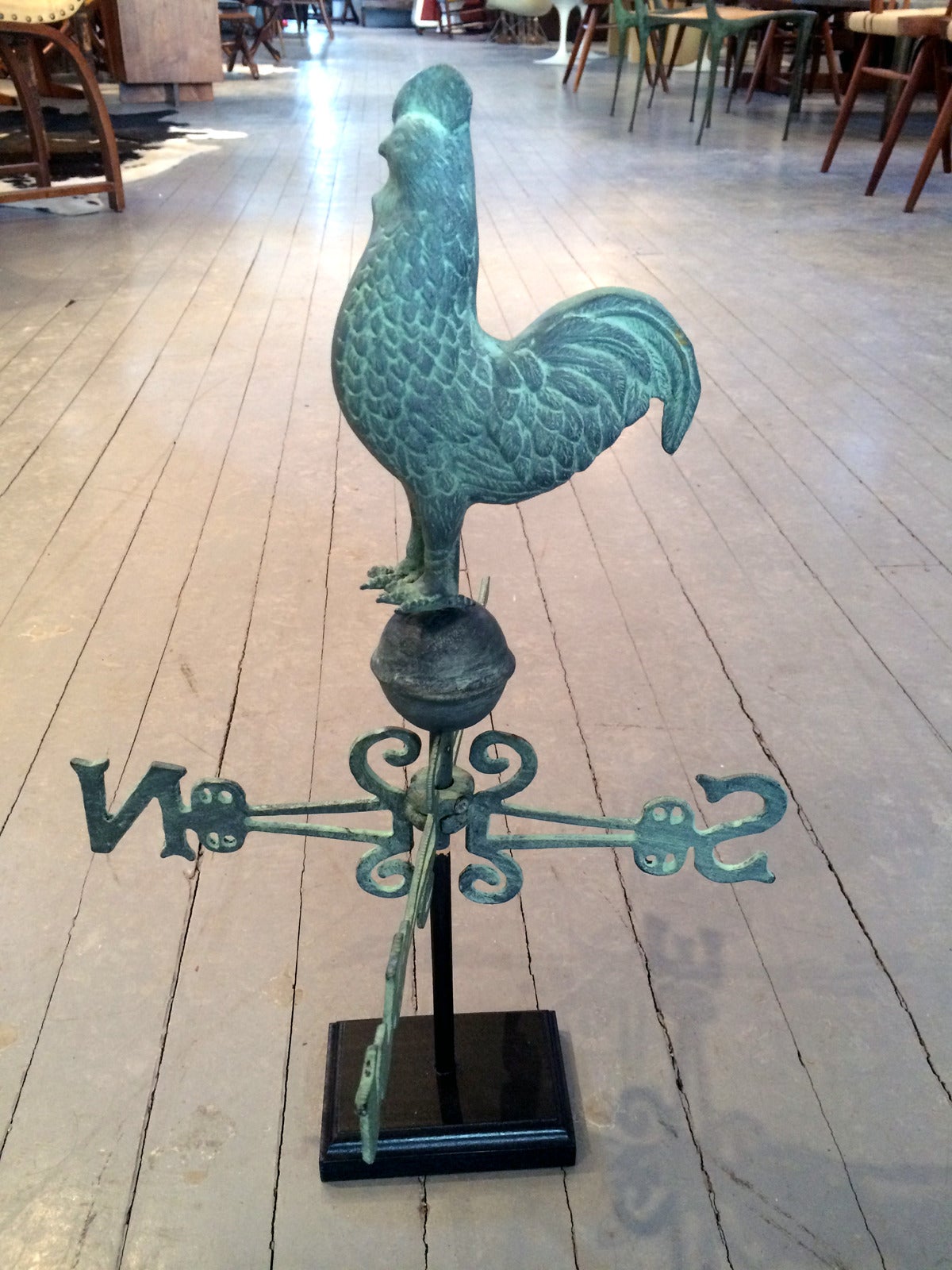 Rooster WeatherVane on Display Stand at 1stDibs weathervane display