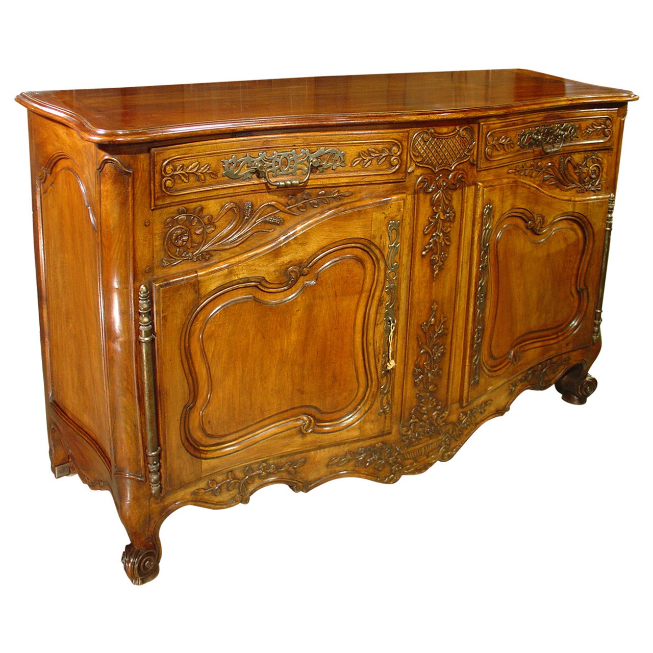 Antique French Walnut Wood Renaissance Buffet For Sale at 1stDibs